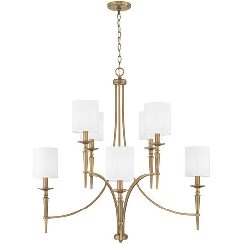 Abbie 8 Light 37 inch Aged Brass Chandelier Ceiling Light