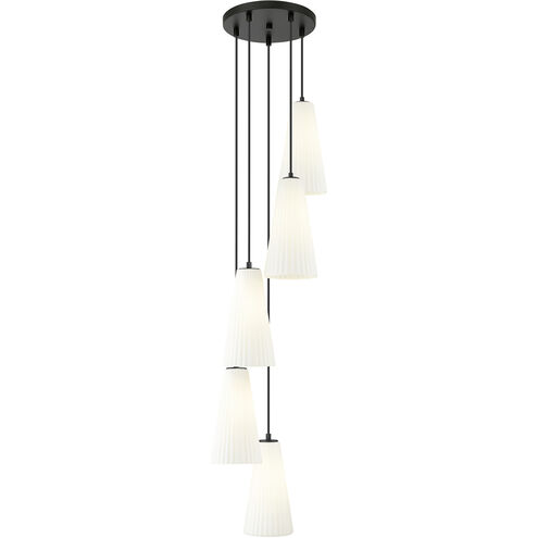 Farrell 5 Light 12 inch Matte Black Chandelier Ceiling Light
