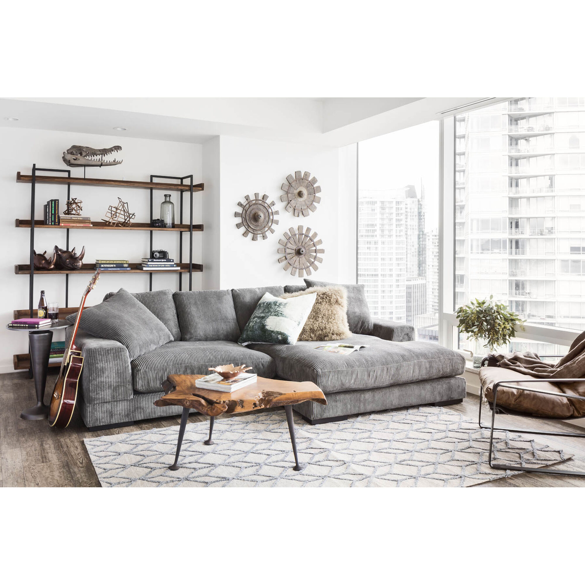 Plunge 106 X 46 inch Grey Sectional