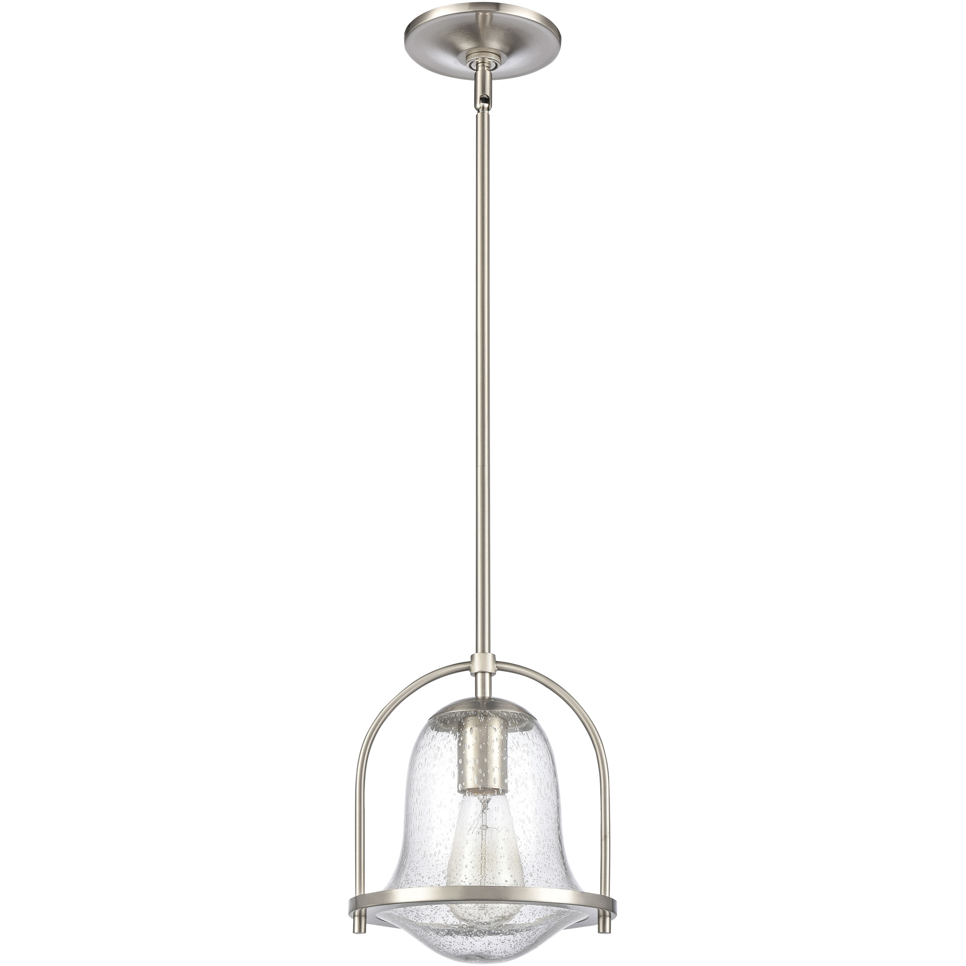 Connection 1 Light 8 inch Satin Nickel Mini Pendant Ceiling Light