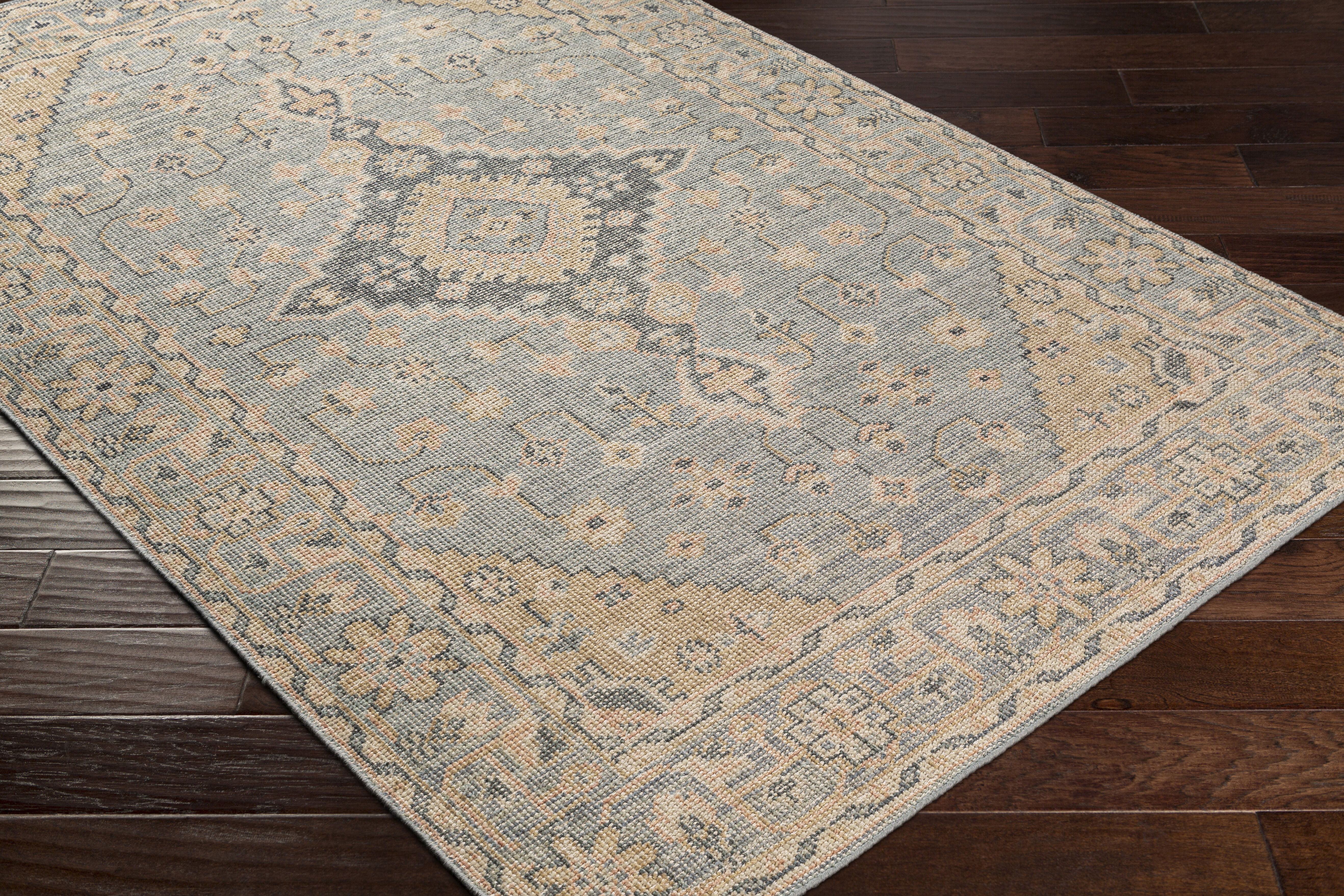 Zahra 66 X 42 inch Dusty Sage Rug in 4 X 6, Rectangle