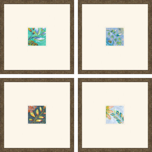 Florals Collection Blue Framed Art