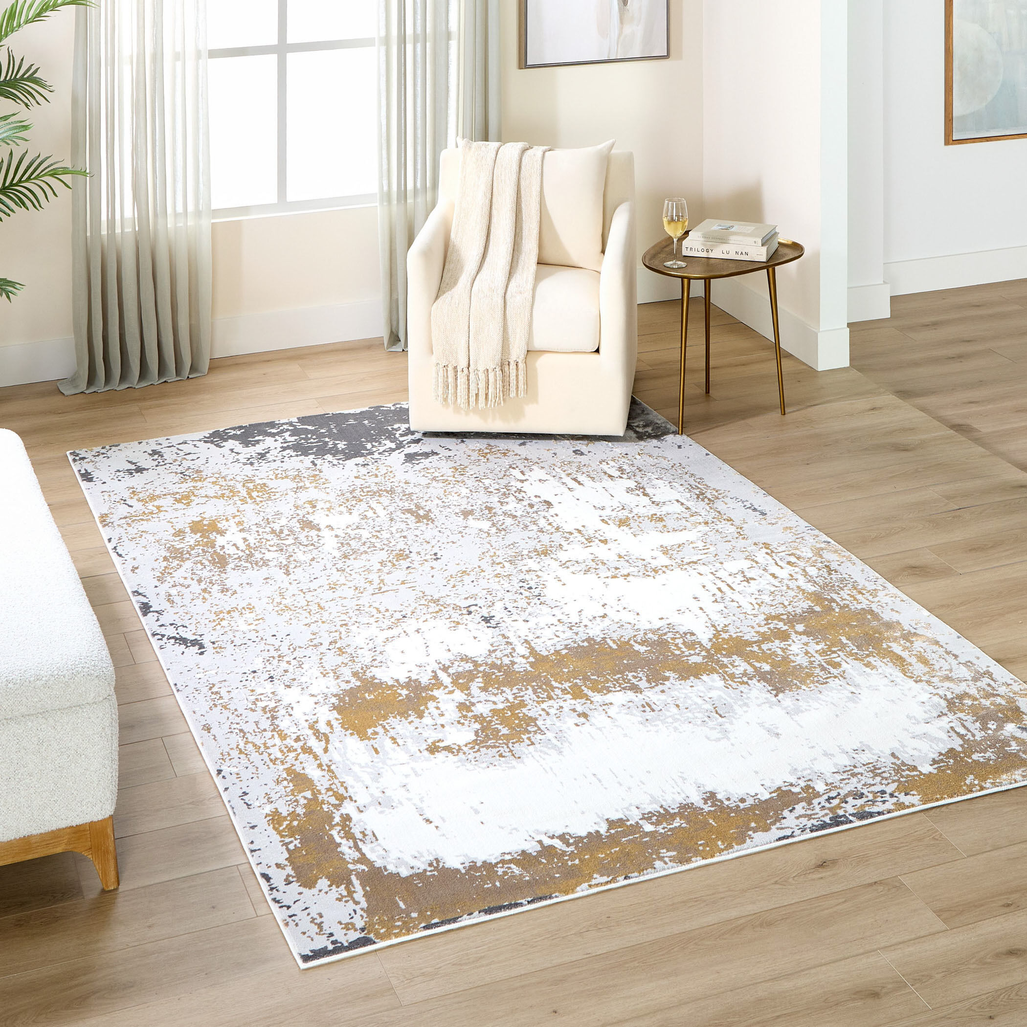 Veleka 130 X 94 inch Earth Tones Rug in 8 x 11