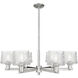 Arcadia Niagara 6 Light 36.25 inch Satin Nickel Chandelier Ceiling Light