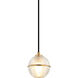 Misty 1 Light 4.38 inch Aged Gold Brass Pendant Ceiling Light