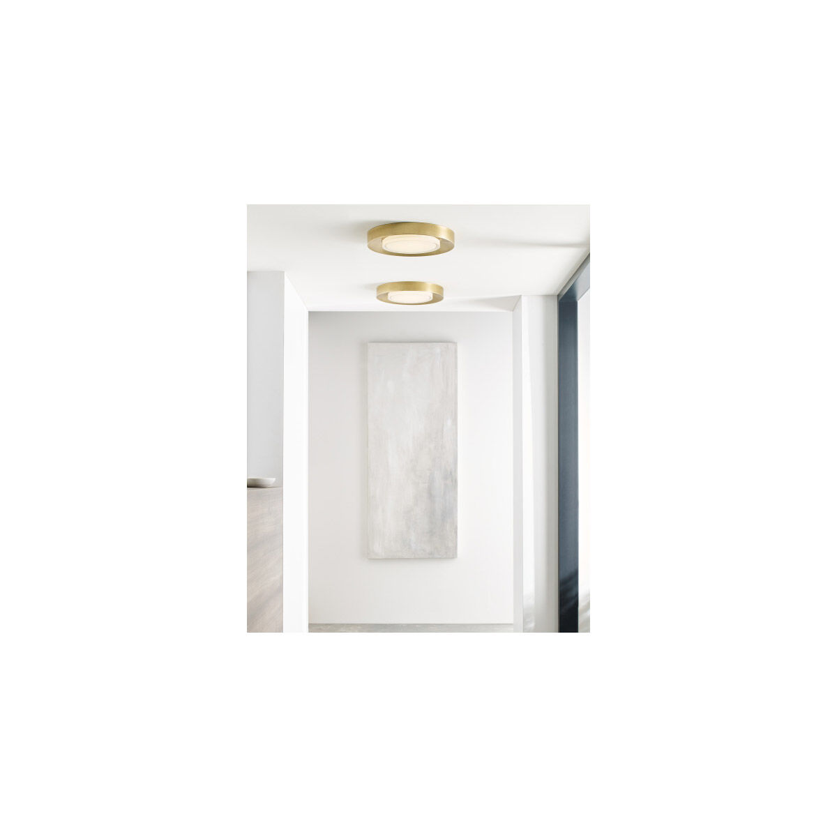 Sean Lavin Hilo LED 16.6 inch Natural Brass Flush Mount Ceiling Light, Integrated LED