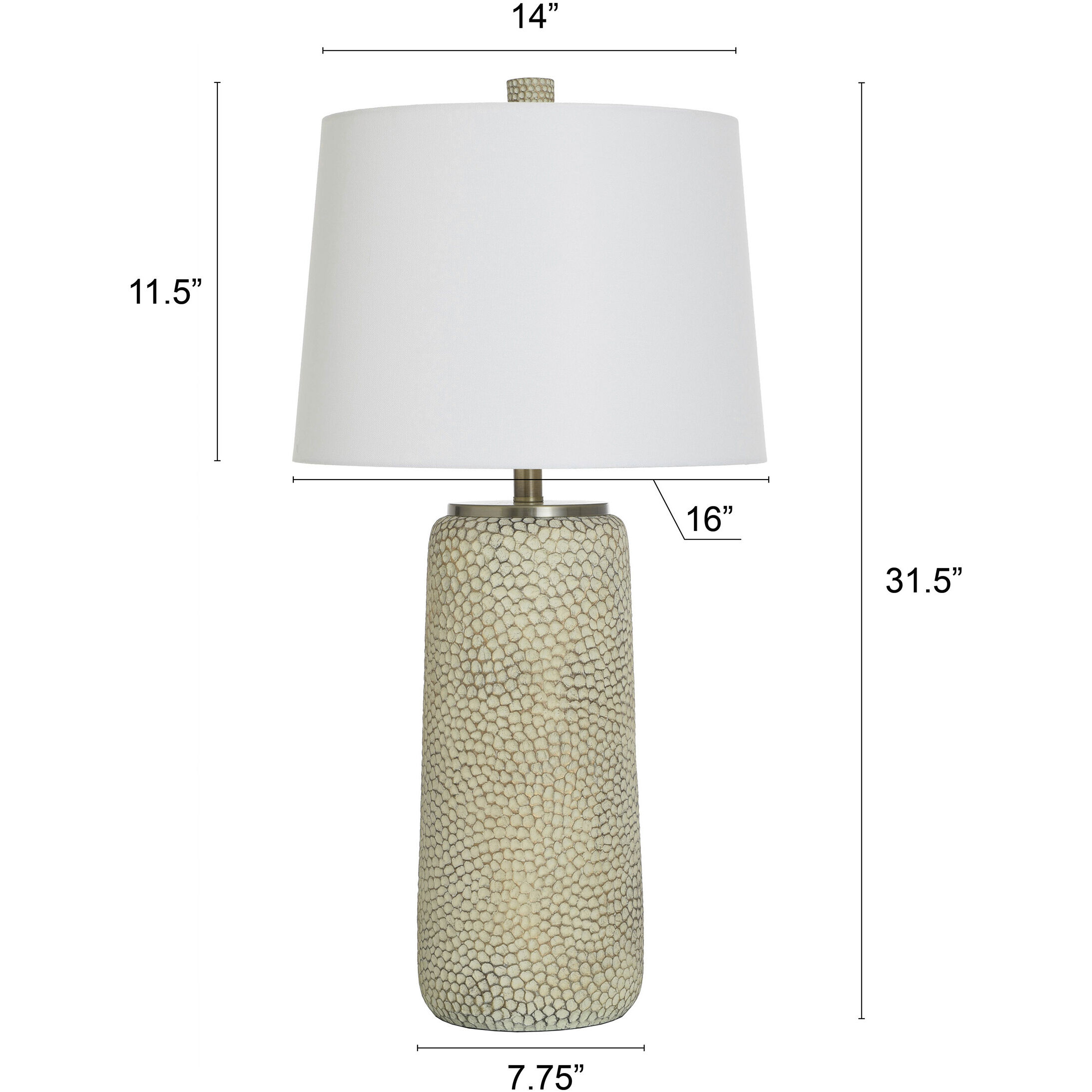 Elsbeth 31.5 inch 150.00 watt Cream and Light Beige Table Lamp Portable Light