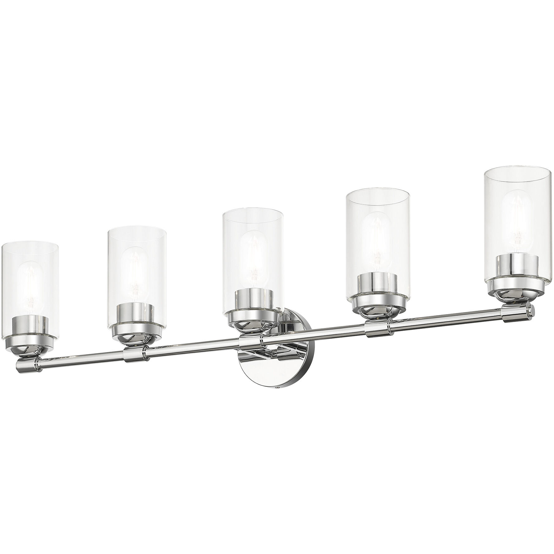 Whittier 5 Light 35 inch Polished Chrome Vanity Wall Sconce Wall Light, Large