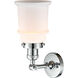 Franklin Restoration Canton LED 6 inch Polished Chrome Semi-Flush Mount Ceiling Light in Matte White Glass, Franklin Restoration
