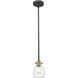 Kraken 1 Light 5.25 inch Matte Black and Olde Brass Pendant Ceiling Light