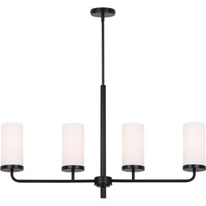 Malloy 4 Light 23.25 inch Matte Black Chandelier Ceiling Light