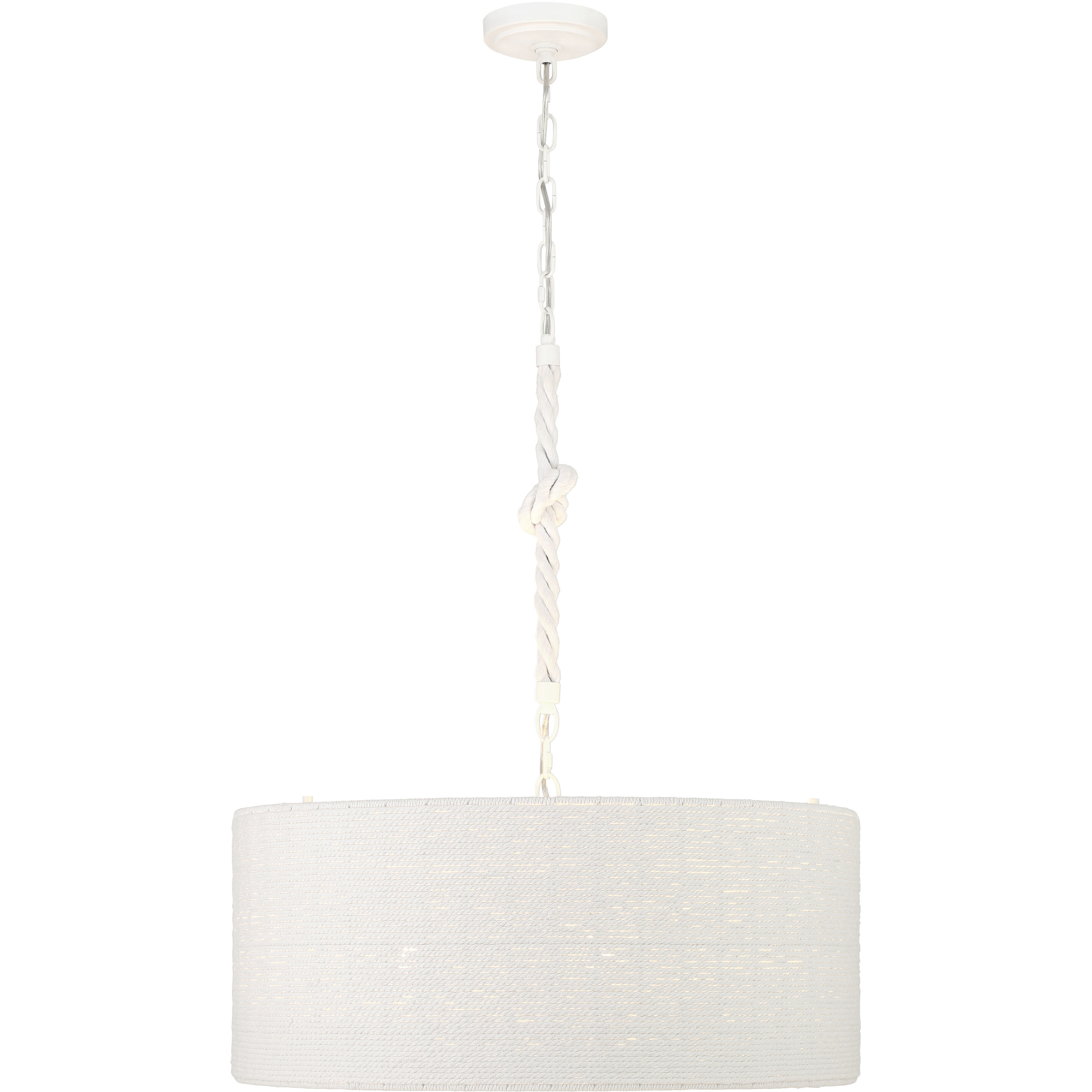 Lodelle 4 Light 24 inch Matte White Pendant Ceiling Light