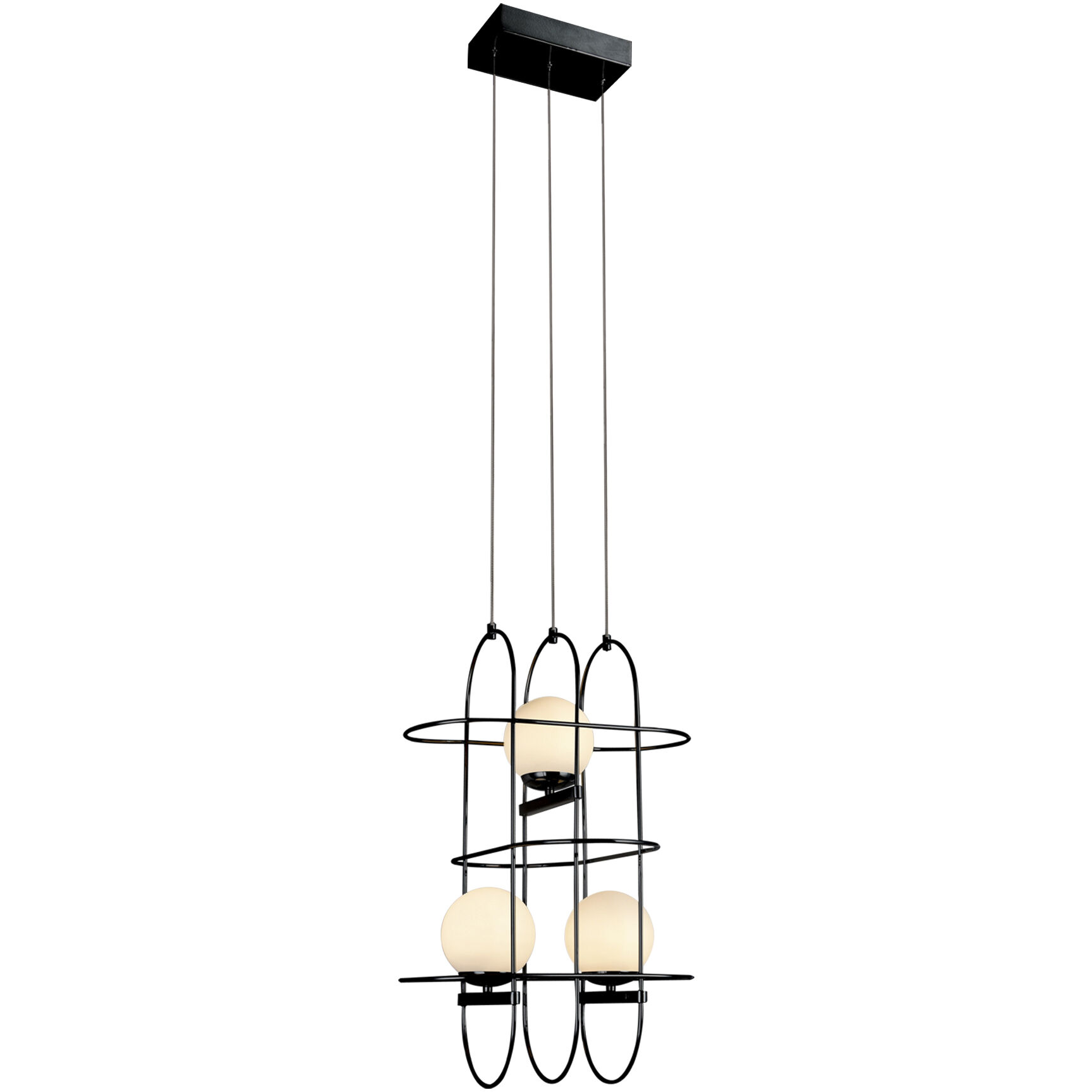 Artisan Collection/ LYRA Series 16 inch Black Chandelier Ceiling Light