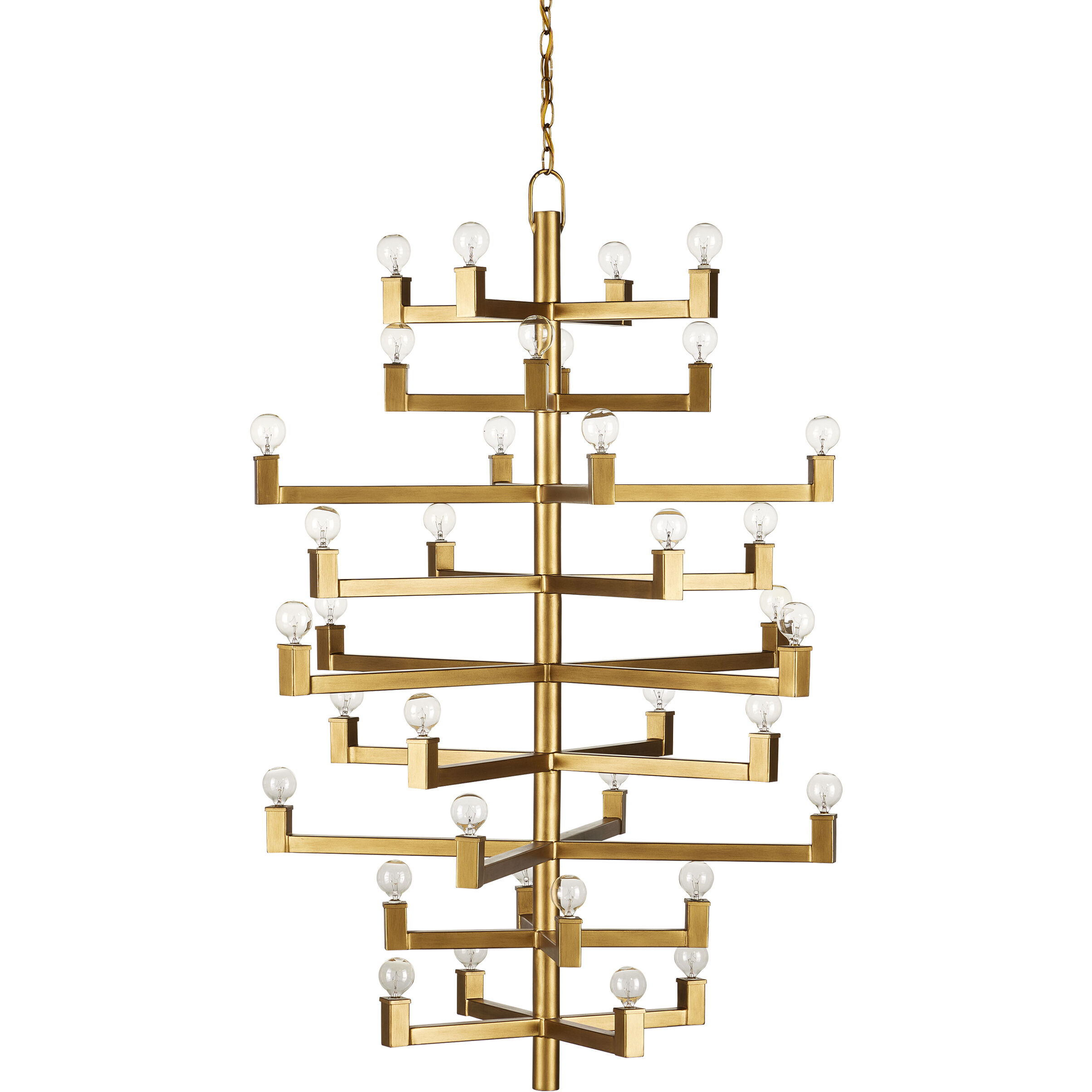 Andre 36 Light 38 inch Brass Chandelier Ceiling Light, Large