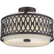 Vistaview 3 Light 15 inch English Bronze Semi-Flush Ceiling Light