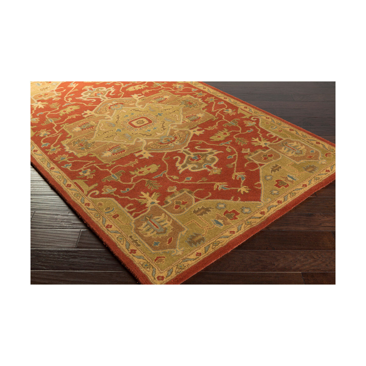 Caesar 48 inch Rust/Tan/Camel/Medium Gray Rugs, Wool