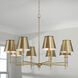 Whitney 8 Light 41 inch Aged Brass Chandelier Ceiling Light