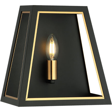 Rosalie 1 Light 10 inch Matte Black and Aged Gold Brass Wall Sconce Wall Light