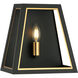 Rosalie 1 Light 10 inch Matte Black and Aged Gold Brass Wall Sconce Wall Light