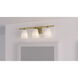Brindley 3 Light 24 inch Aged Brass Bath Light Wall Light