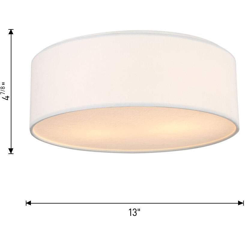 Larson 2 Light 13 inch Matte White Flush Mount Ceiling Light, Small