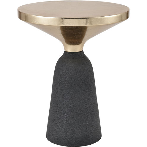 Graves 20 inch Black with Gold Accent Table
