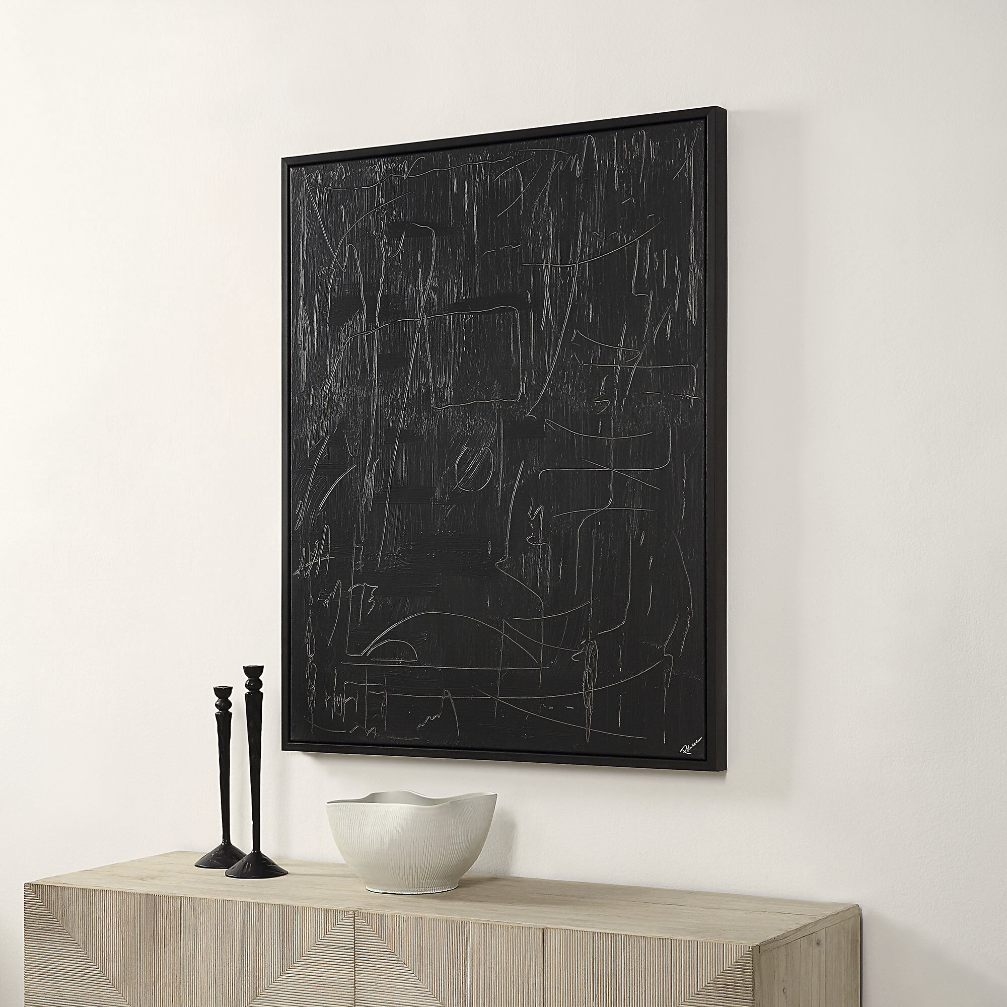 Haiku Black Canvas Art