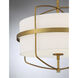 Transitional 3 Light 16.25 inch Natural Brass Pendant Ceiling Light