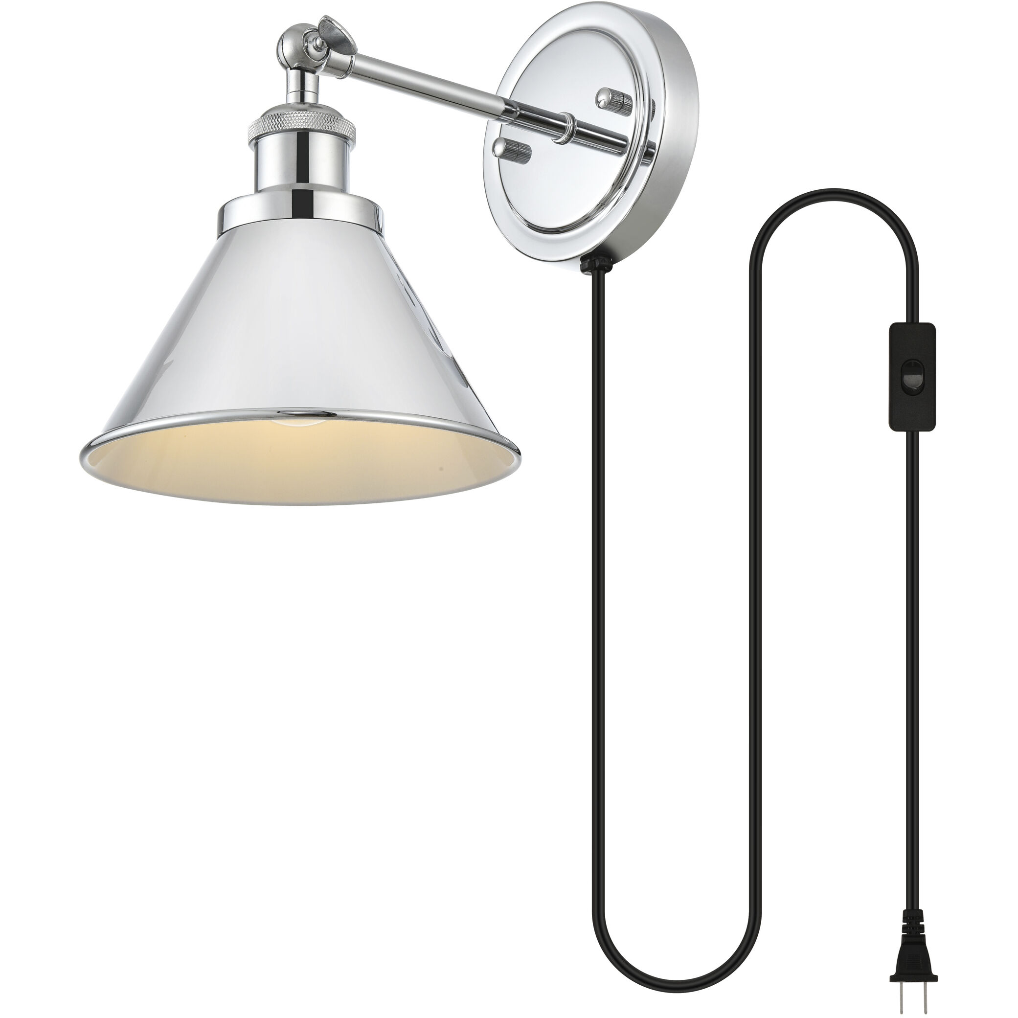 Blaise 1 Light 7 inch Chrome Plug In Wall Sconce Wall Light