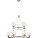 Winsley 9 Light 34 inch Brushed Nickel Chandelier Ceiling Light