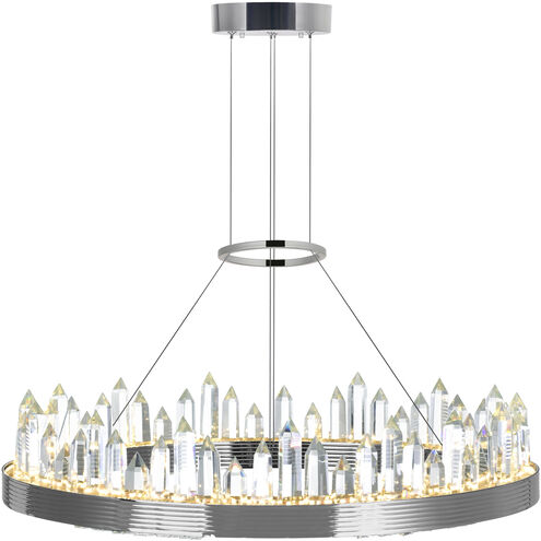 Agassiz LED 24 inch Polished Nickel Up Chandelier Ceiling Light