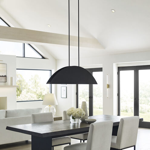 Sean Lavin Bau LED Nightshade Black Linear Suspension Ceiling Light, Integrated LED