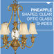 Plantation 7 Light 28 inch Burnished Brass Indoor Chandelier Ceiling Light