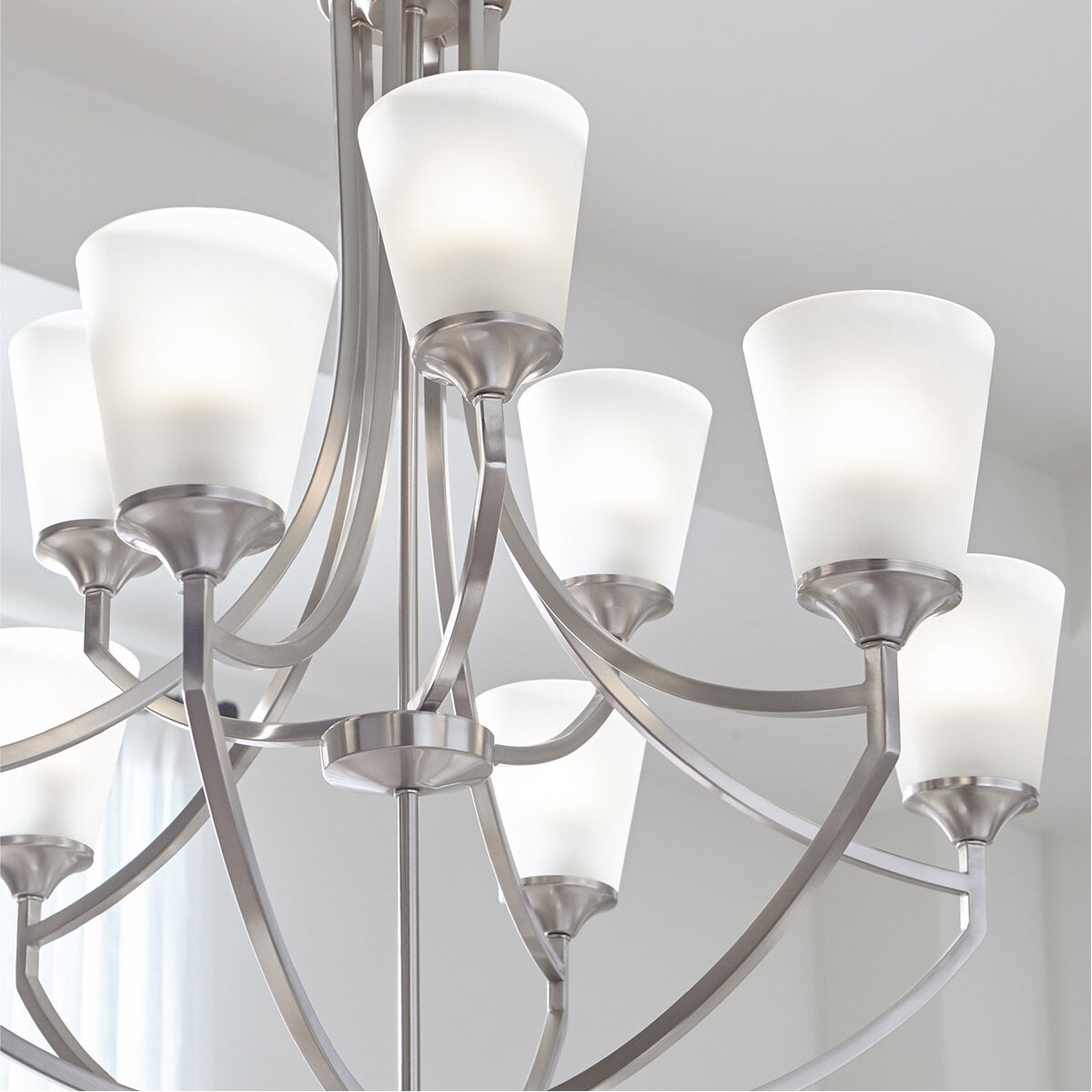 Hanford 9 Light 33 inch Brushed Nickel Chandelier Ceiling Light