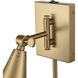 Whitmire 10.5 inch 60 watt Brushed Gold Swingarm Sconce Wall Light