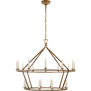 Chapman & Myers Darlana 20 Light 40 inch Gilded Iron Two-Tiered Ring Chandelier Ceiling Light, Large