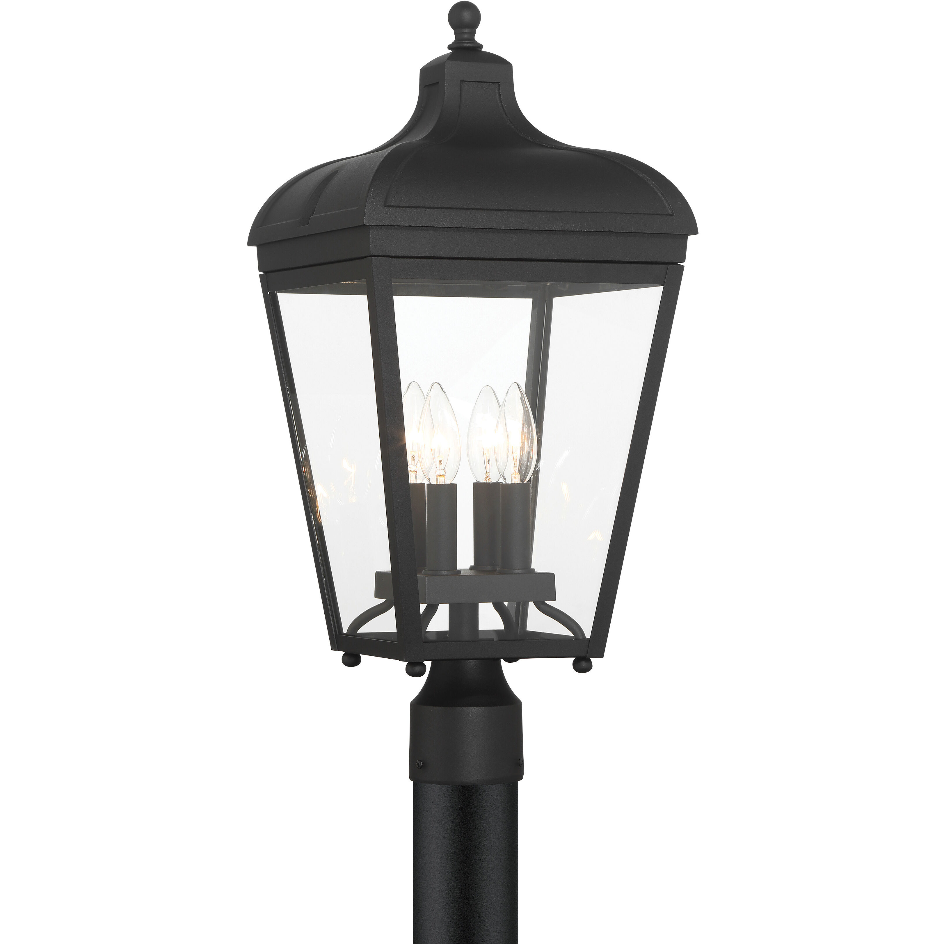 Marquee 4 Light 22 inch Sand Coal Outdoor Post Lantern, Great Outdoors