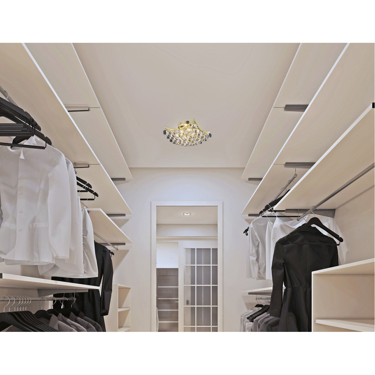 Clara 4 Light 12 inch Gold Flush Mount Ceiling Light