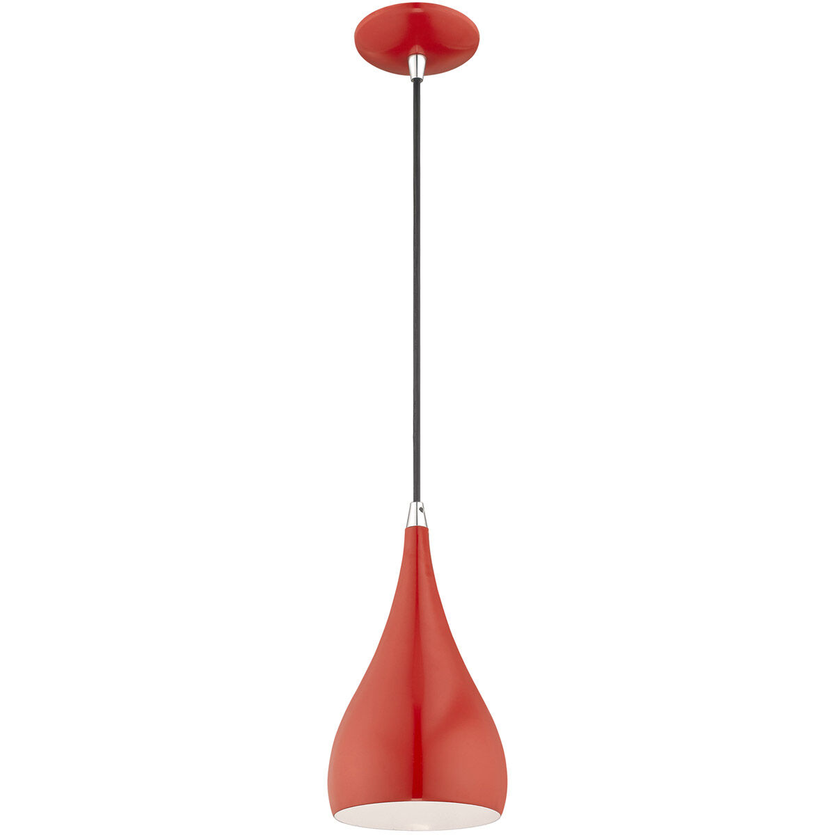 Allison 1 Light 6.25 inch Shiny Red Mini Pendant Ceiling Light