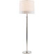 Barbara Barry Simple Scallop 62.5 inch 150.00 watt Soft Silver Floor Lamp Portable Light in Silk with Band
