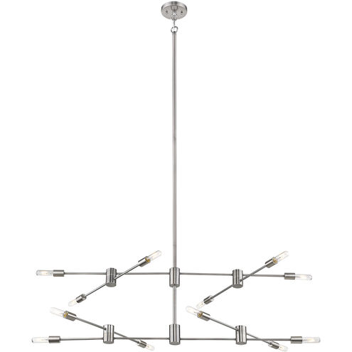 Willsboro 12 Light 55 inch Polished Nickel Linear Pendant Ceiling Light