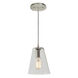 Grand Central 1 Light 6 inch Polished Nickel Pendant Ceiling Light in Clear Mouth Blown