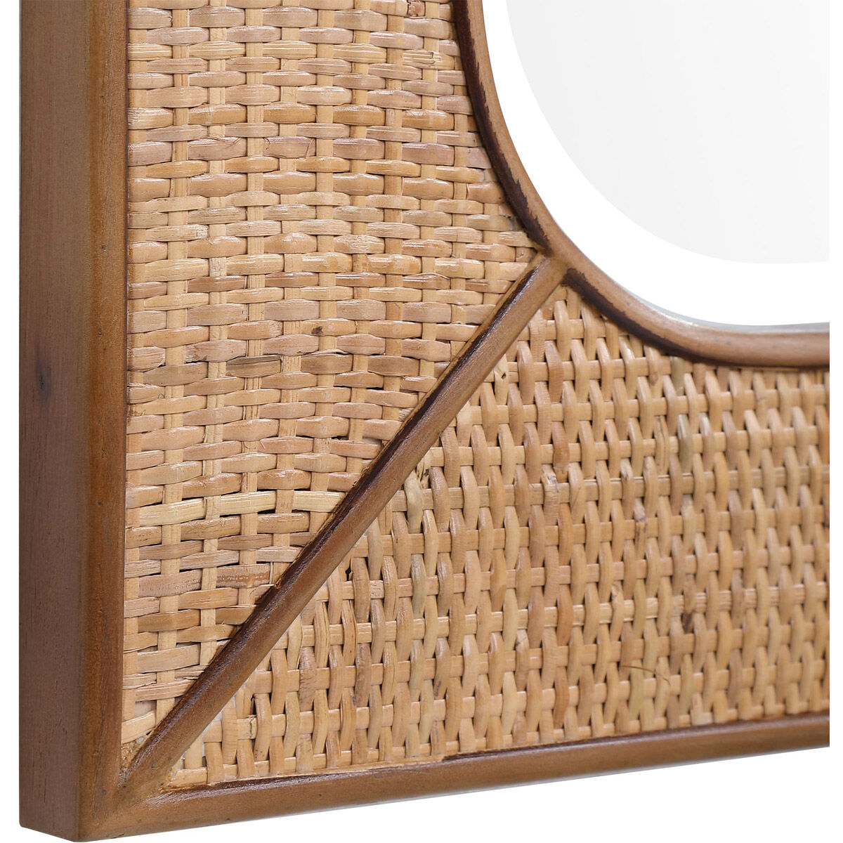 Tahiti 42 X 28 inch Rattan with Fir Wood Accents Wall Mirror