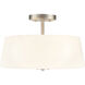 Laphia 3 Light 15.75 inch Brushed Nickel Semi-Flush Mount Ceiling Light