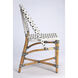 Designer'S Edge Tenor White & Black Rattan Accent Chair