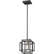 Titania 1 Light 8.5 inch Black and Brushed Nickel Pendant Ceiling Light