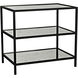 Noir 30 X 28 inch Matte Black Side Table, 3 Tier