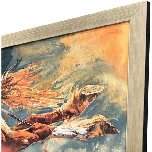 Colorado Heat Brown and Blue and Multi and Orange Framed Art