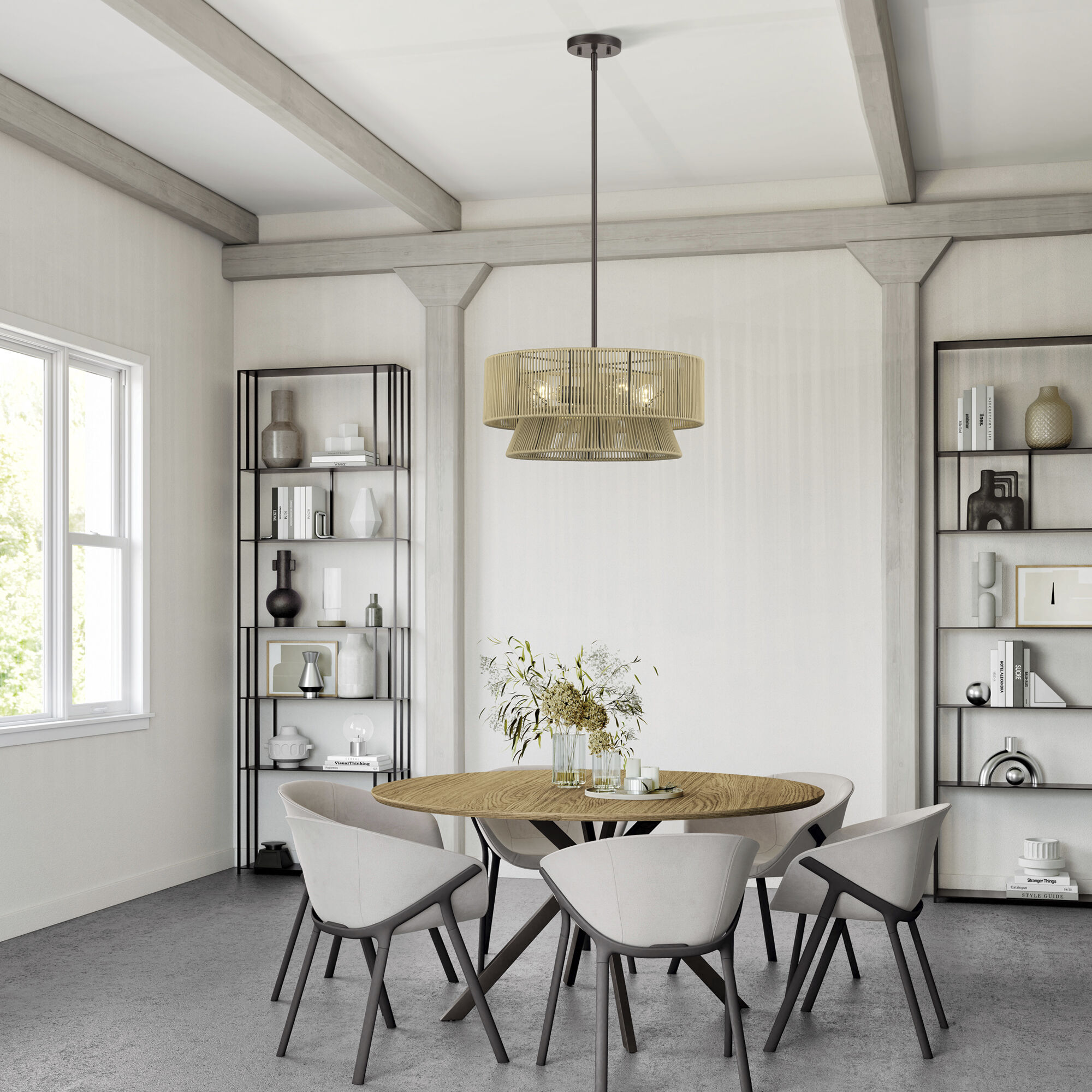 Florell 4 Light 20 inch English Bronze Pendant Chandelier Ceiling Light