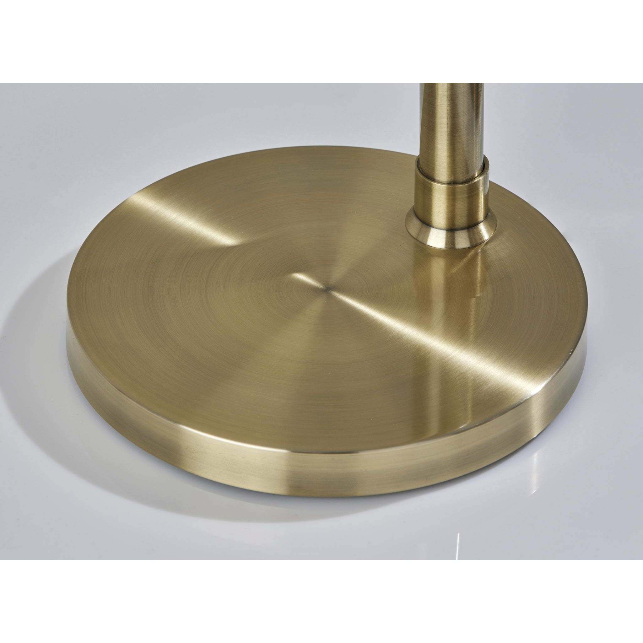 Barton 75.5 inch 100.00 watt Antique Brass Arc Floor Lamp Portable Light, Simplee Adesso